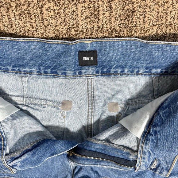 Edwin EUC Isla Denim Pleated Cotton Shorts size 28 - Picture 6 of 8
